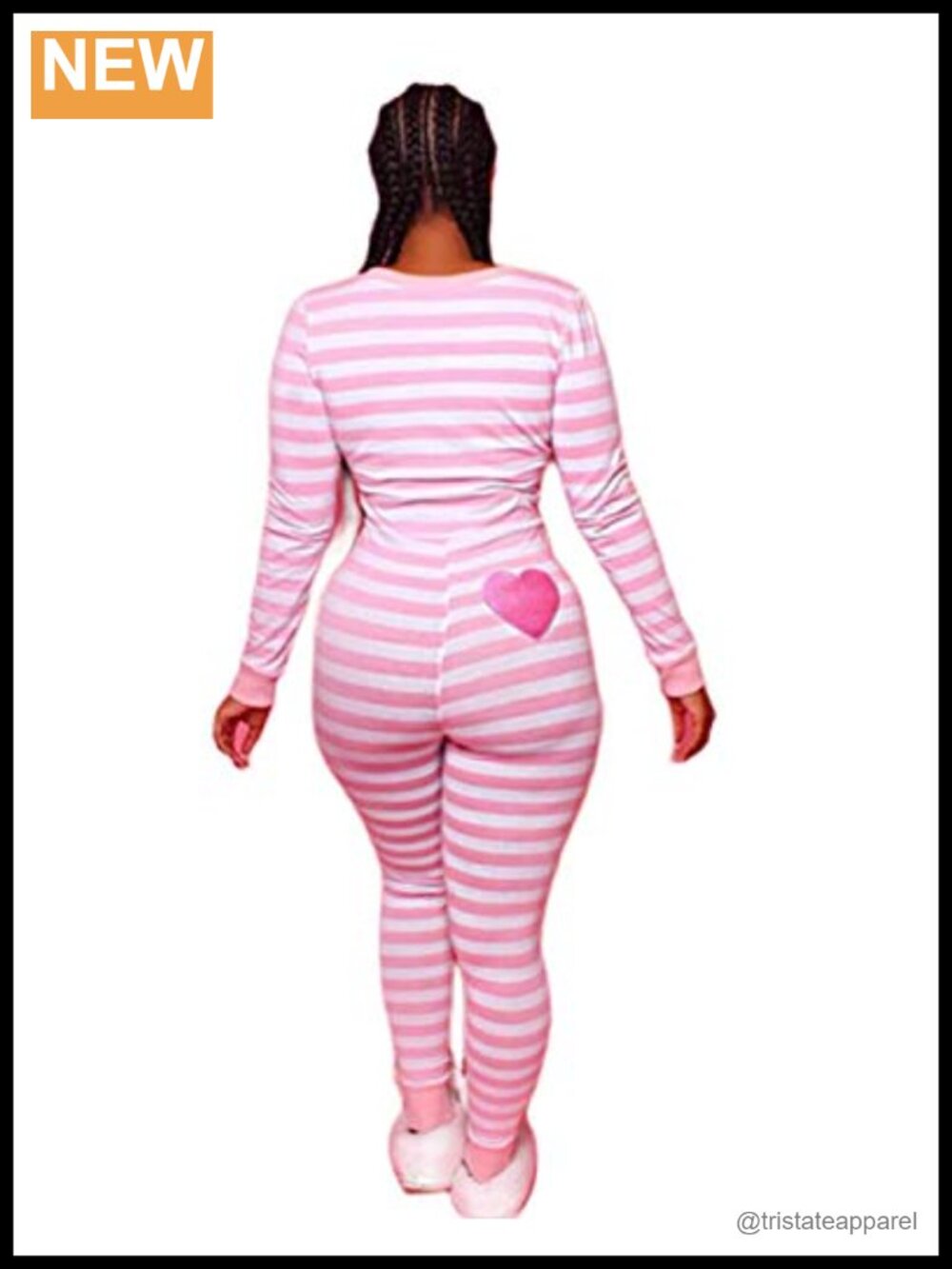 Women's Striped Christmas One Piece Jumpsuit Pajamas Romper